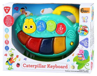 Produktbild von Play Baby Keyboard Raupe Spielzeug Klavier mit Licht und Musik