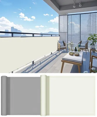 Produktbild von Balkon Sichtschutz - Schwarze Sonnenschutz für Garten und Balkon - UV Schutz