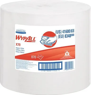 Obrázek produktu pro Čisticí hadřík WypAll® X70 8348 D315xŠ310cca mm bílý 1vrstvý KIMBERLY-CLARK