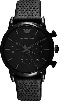 Produktbild von Emporio Armani AR1737 Herren-Armbanduhr, Edelstahl-Gehäuse, Leder-Armband