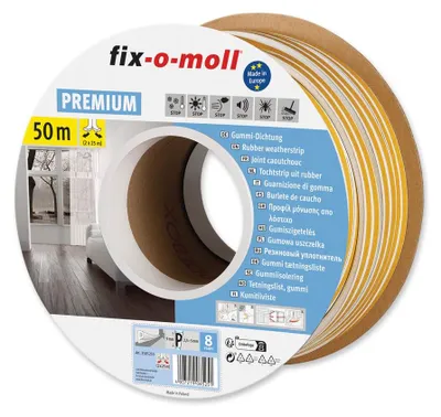 Produktbild von P-Profildichtung fix-o-moll Bobin 50m weiß