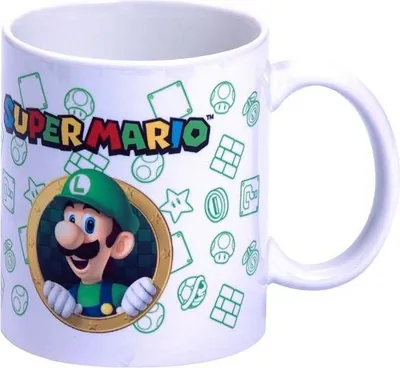 Productafbeelding van Nintendo Super Mario Bros. beker met Luigi-opdruk + spaarpot