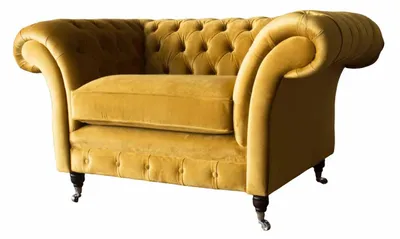 Zdjęcie produktu dla Fotel Chesterfield Tkanina Nowoczesny salon Luksusowe meble designerskie