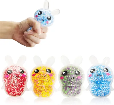 Productafbeelding van Stress knijpspeelgoed - Set van 4 - Lichtgevende knijpspeelgoed - Anti-stress ballen - Squishy