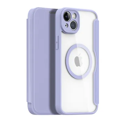 Produktbild von Dux Ducis Skin X Pro Case Iphone 14 Plus Magnetische Magsafe Hülle Mit Klappe Lila