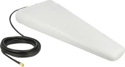 Obrázek produktu pro DeLOCK LTE Anténa SMA samec 9 - 11 dB směrová s připojovacím kabelem (RG-58, 5 m) bílá venkovní, 11 dBi, 1.71 - 2.7 GHz, 50 ohm, 70°, 55°, Směrová anténa