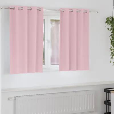 Obrázok produktu pre Záclony na zatemnenie s krúžkami 2 pcs Detská ružová