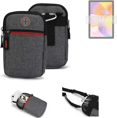 Produktbild von K-S-Trade Holster Gürteltasche kompatibel mit Doogee T10 Handy Tasche Schutz Hülle grau Zusatzfächer 1x
