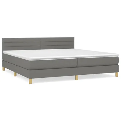 Obrázok produktu pre vidaXL Boxspring posteľ s matracom Tmavo šedá 200x200 cm Látka