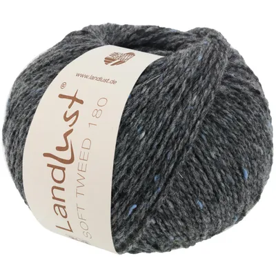Produktbild von Lana Grossa Landlust Soft Tweed 180 klassisch verzwirntes Tweedgarn aus Schurwolle mit mehrfarbigen Noppen  Farbe 105 - Anthrazit meliert