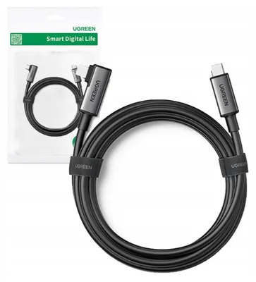 Immagine prodotto di Ugreen Us551 Cavo angolare Usb-C - Usb-C Pd 60W 3A 5Gb/S 5M - Nero