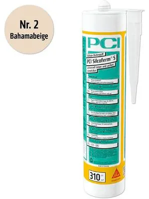 Produktbild von PCI Silcoferm® S Silikon Dichtstoff für innen und aussen bahamabeige 310 ml