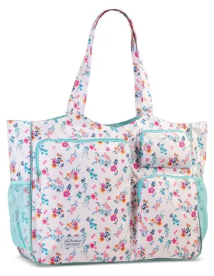 Produktbild von Robuste Badetasche XXL mit praktischen Reißverschlussfächern für Strand und Bad, bunt
