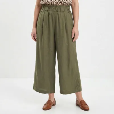Produktbild von Schlupfhose Damen Businesshose Komfortbund Anzugstoff dicht Gewebt mit Gummizug