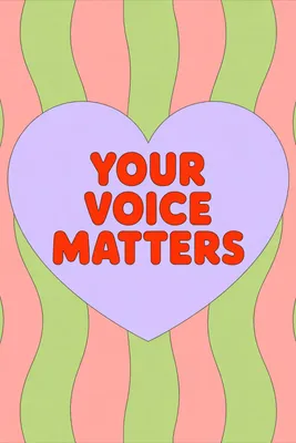 Produktbild von Poster 20x30cm Motivationsaffirmation Retro Vintage für das Wohnzimmer Your Voice