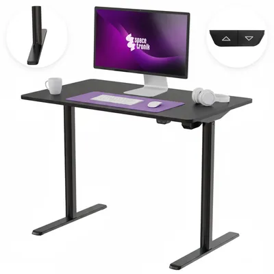 Obrázek produktu pro Elektricky výškově nastavitelný stůl Spacetronik Moris 121BB 100x60 cm, černý