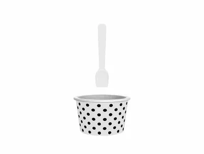 Produktbild von Eiscreme-Schale, schwarz und weiß / Zak!designs