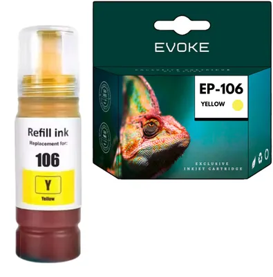 Produktbild von Evoke kompatible Tinte für Epson 106 C13T00R440 Gelb 70 ml 5000 Seiten EcoTank L7160 L7180 ET-7700 ET-7750