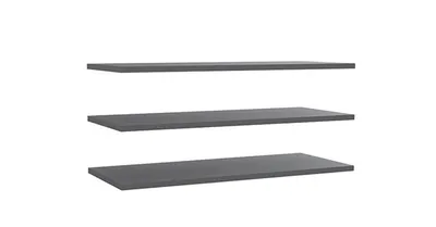 Image de Lot de 3 étagères de 83 cm pour armoire, couleur grise