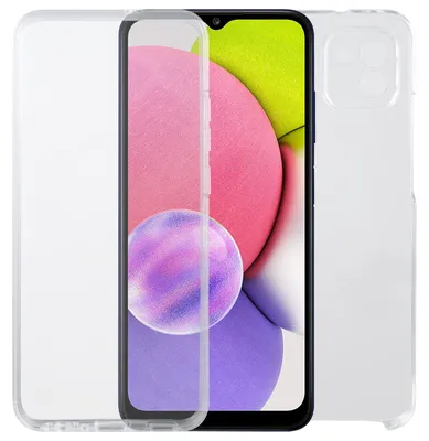 Obrázok produktu pre Pre Samsung Galaxy A03Polyuretán/ TPU puzdro na mobilný telefón Transparentný obojstranný kryt Puzdro