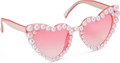 Immagine prodotto di Occhiali a cuore con perle - Eleganza rosa per il vostro stile! Perfetti per ogni occasione, aggiungono fascino e glamour. Esprimetevi alla moda!