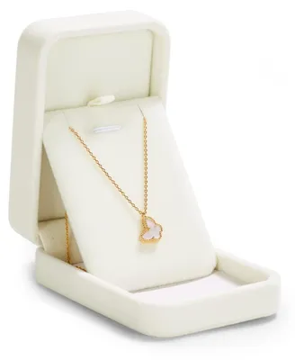 Image de Boîte à bijoux - Boîte à colliers - Velours blanc - 10,5 x 7 x 3,5 cm - Pour pendentifs et colliers