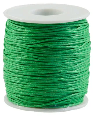 90 Meter / 1 Spule gewachste Baumwollschnur, 1mm grün