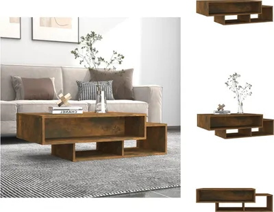Immagine prodotto di vidaXL Tavolino in rovere affumicato 105x55x32 cm materiale a base di legno - Tavolini da caffè