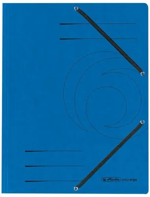 Produktbild von Einschlagmappe mit Gummizug Karton blau Packung mit 25 Stück