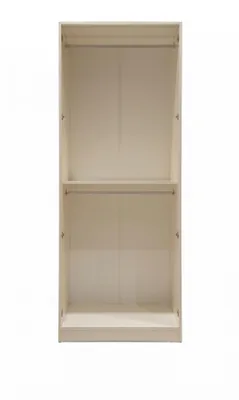 Zdjęcie produktu dla Szafa dwudrzwiowa z drążkiem na wieszaki, kolor beżowy, nowoczesny styl, elegancka