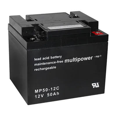 Obrázok produktu pre Olovená batéria Multipower MP50-12C Pb 12V 50AH 5000mAh Odolná voči cyklom, M6