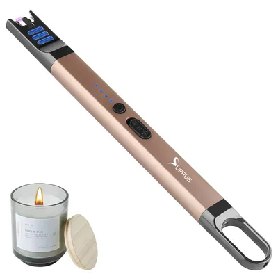 Elektrischer Bogenanzünder, winddicht, USB-wiederaufladbar, gold