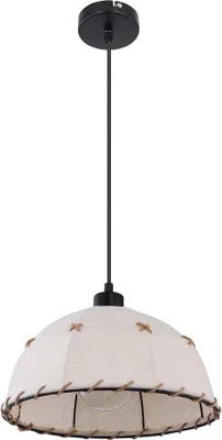 Produktbild von LED Hängeleuchte, Hanfseil, Dekornähte, beige, schwarz, H 120 cm