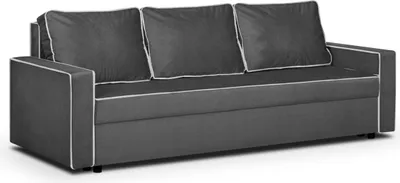 Produktbild von 3-Sitzer-Sofa mit MIDI-Schlaffunktion - Dunkelgrau/Weiß