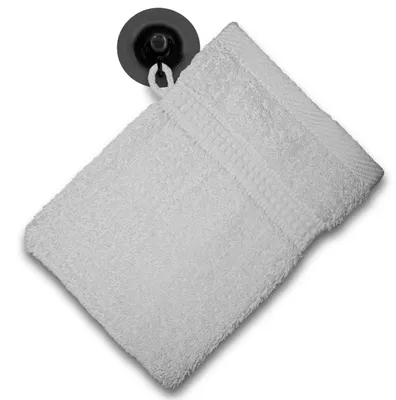 Produktbild von Waschhandschuh Waschlappen silber 16x21 cm Frottee 100% Baumwolle Frottierware