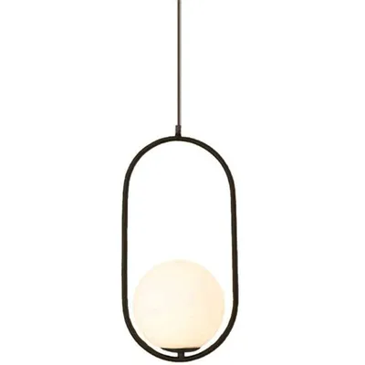 Zdjęcie produktu dla Art Deco Elipse Black 50cm - lampa wisząca czarna
