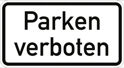 Produktbild von Verkehrsschild VZ2427, Parken verboten, Alu, RA2, 600x330 mm