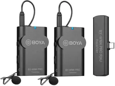 Obrázek produktu pro BOYA BY-WM4 PRO-K6, Klopový mikrofon, RF bezdrátový, 60 m, 35 - 14000 Hz, Baterie, Přijímač s vysílačem bodypack
