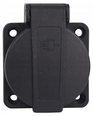 Produktbild von Adelid Quadra Panelsteckdose Hermetisch 16A IP54 Schwarz