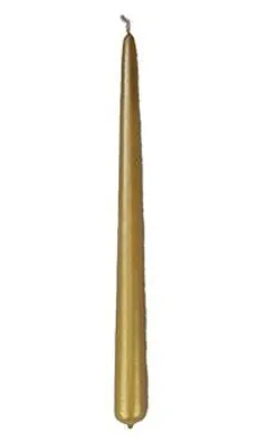Productafbeelding van Branded kaarsen, Ø 2,2 × 28 cm - Goud - Set van 4