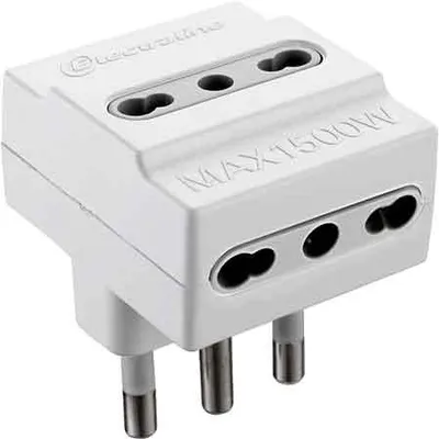 Obrázek produktu pro TROJITÝ ADAPTÉR 16 A 2P+T – zásuvka 10/16 A 2P+T