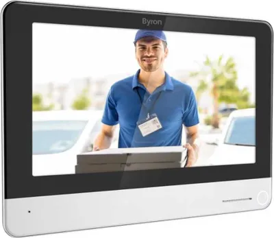 Produktbild von Byron DIC-23312 Video-Türgegensprechanlage, Verkabelt & Kabellos, 2.4 GHz, 17,8 cm (7"), 1280 x 720 Pixel, 90°, 90°