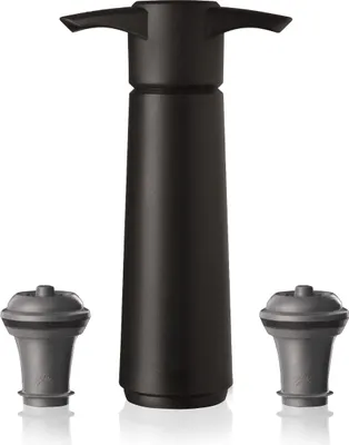 Produktbild von Vacu Vin Weinpumpe schwarz mit 2 Stopfen