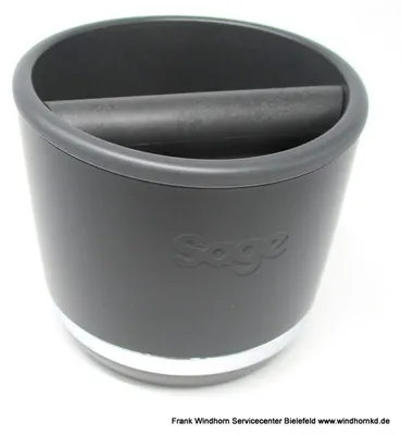Image de Sage the Knock Box, boîte à boue, sauge, noir, argent, plastique, acier inoxydable, 1 pièce(s), 111 mm