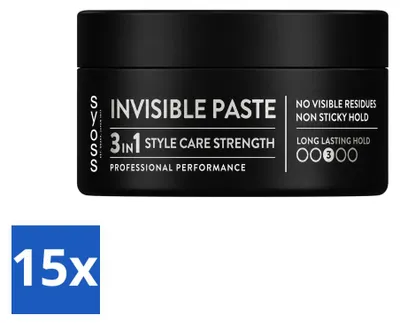 Produktbild von 15 x Syoss Invisible Paste Haarpaste - 100 ml - Vorteilspackung - 15 Stücke