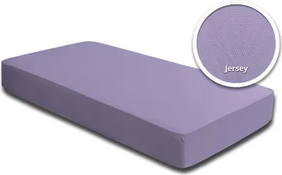 Produktbild von Spannbettlaken Babybett Kinder flieder 60x120 cm - 70x140 cm Jersey Baumwolle