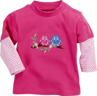 Produktbild von Schnizler Baby Sweatshirt Interlock Eulen pink 62
