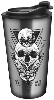 Isolierbecher Skull Mystic 350 ml, Edelstahl, doppelwandig