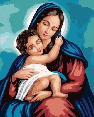 Produktbild von Zuty - Malen nach Zahlen - KLEINER JESUS, 40x50 cm, mit Keilrahmen (bereits gespannt)