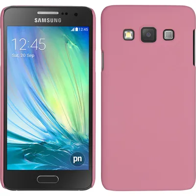 Produktbild von PhoneNatic Case kompatibel mit Samsung Galaxy A3 (A300) - Hülle rosa gummiert Hard-case + 2 Schutzfolien